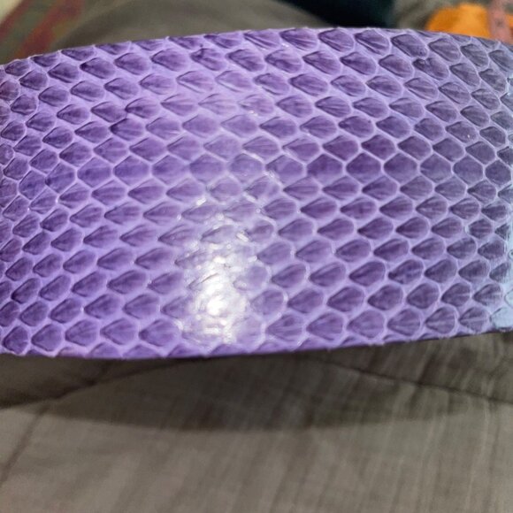 Vintage Womens Belt Size Large Purple Snake Skin Statement main image 5